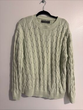 Primark Light Sage Cable Knit Sweater